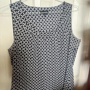 Spense Black and White Geometric Tank Top